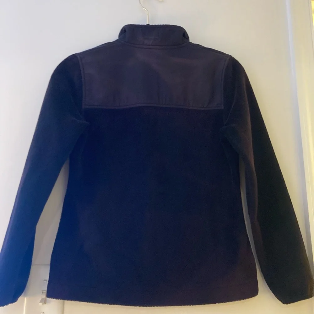 Fila Sport Girl's Black Fleece Zip Up Jacket with pink logo